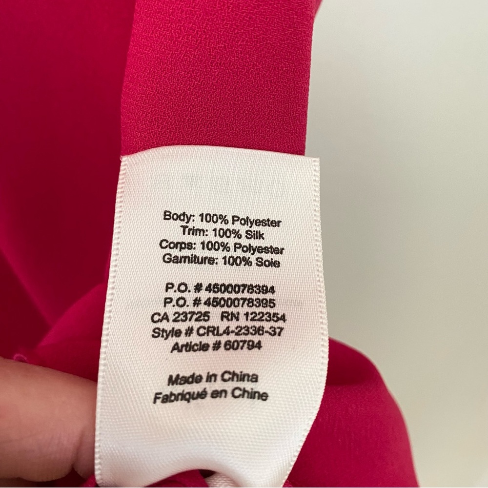 Aritzia Wilfred Sevres Fuchsia Pink Sleeveless Blouse Top Size XXS - Picture 8 of 10